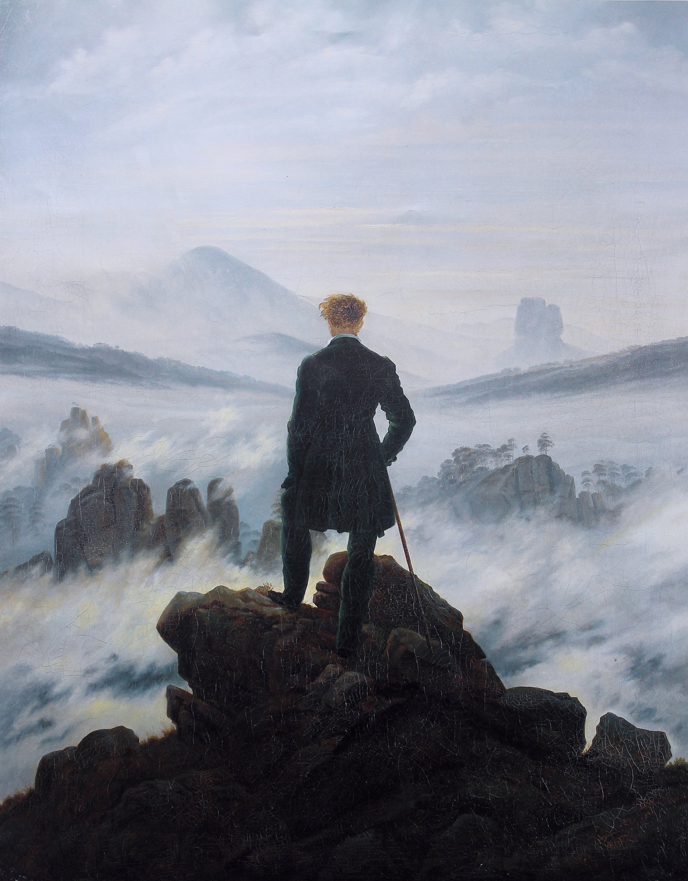 Caspar David Friedrich, Wanderer above the Sea of Fog, c. 1817