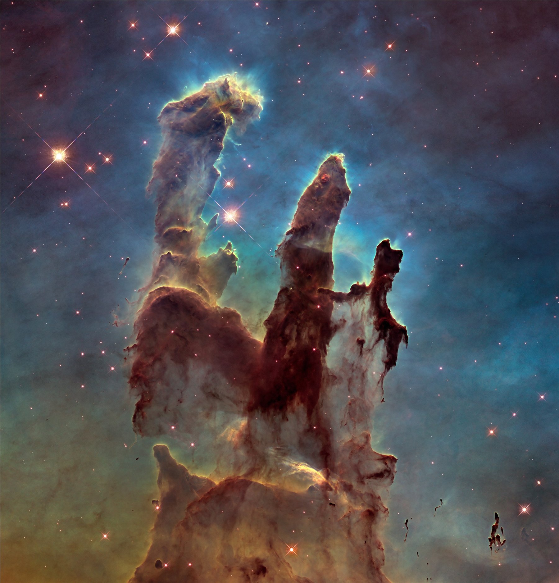 Hubble Space Telescope, Pillars of Creation, Eagle Nebula