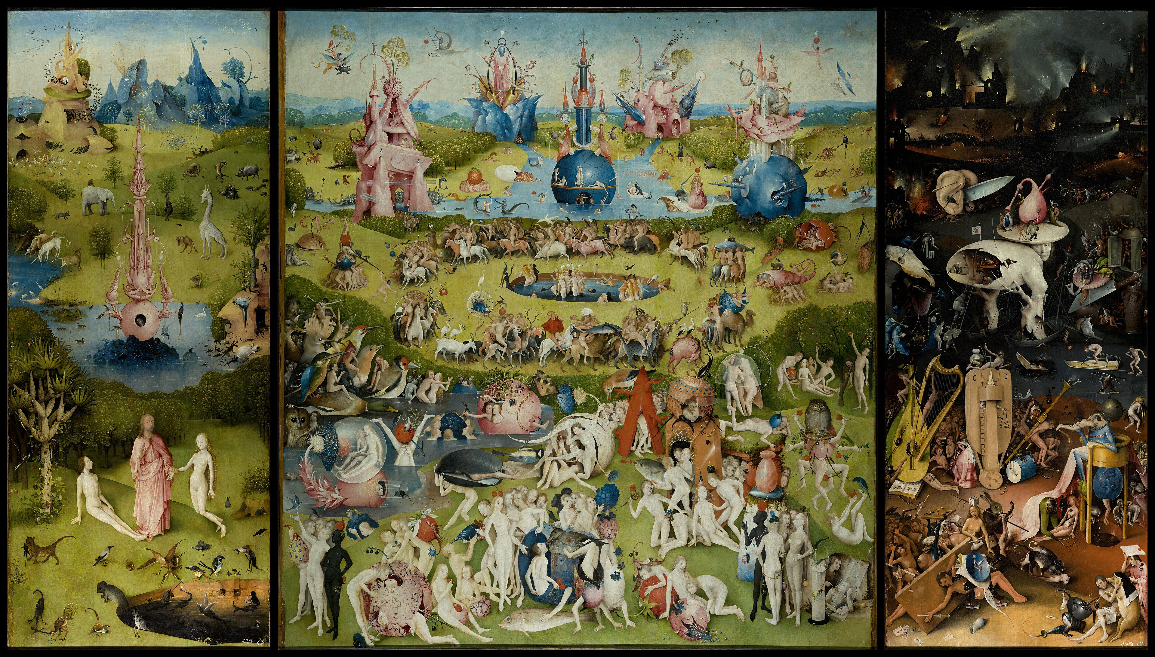 Bosch's Garden of Earthly Delights triptych