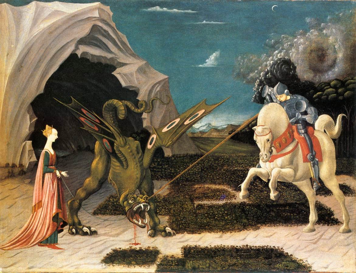 Paolo Uccello's Saint George and the Dragon, about 1470